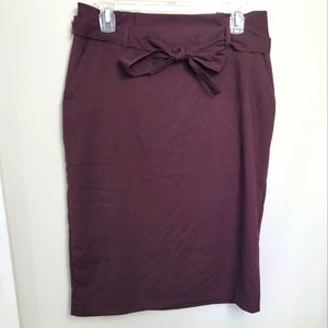 Banana Republic Factory Burgundy Pencil Skirt